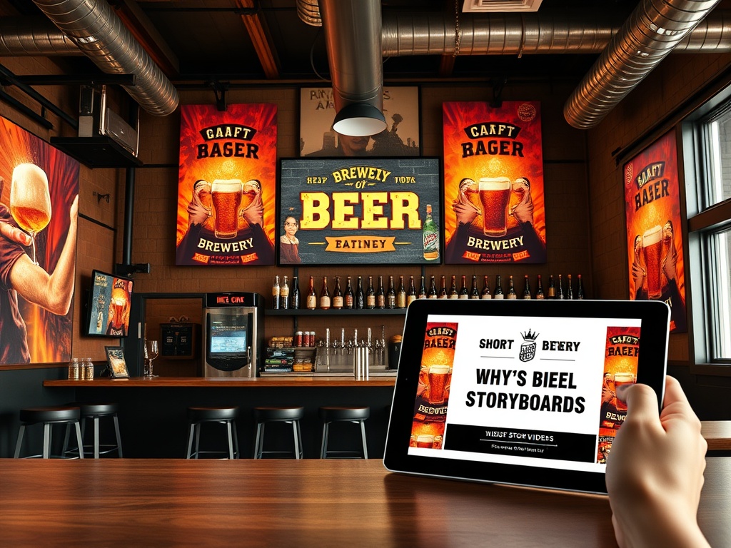 A vibrant beer-advertising scene