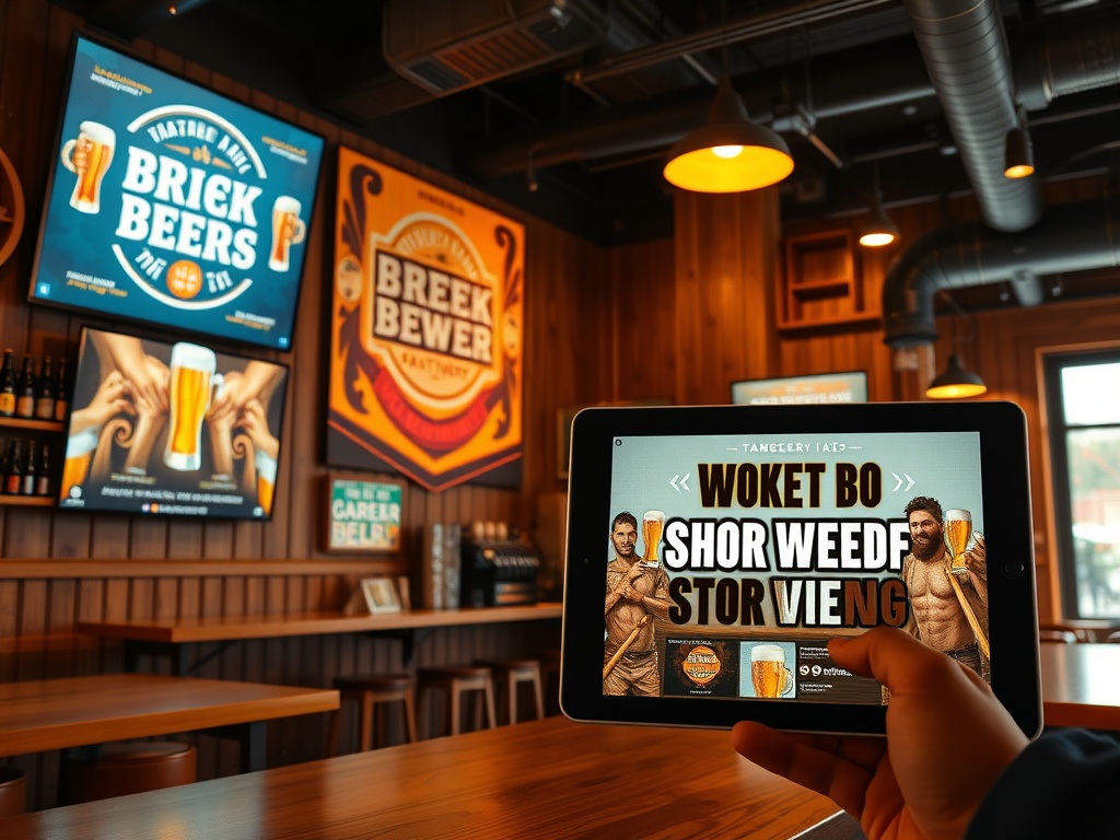 A vibrant beer-advertising scene