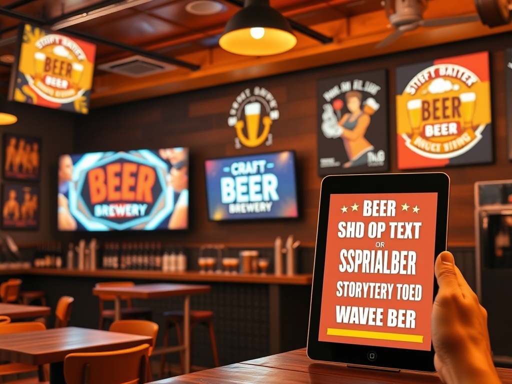 A vibrant beer-advertising scene