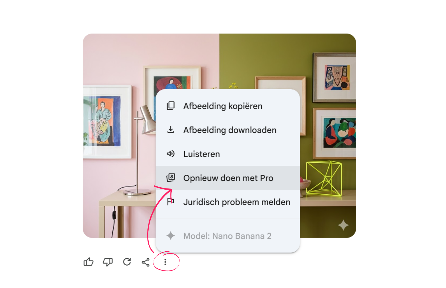Voorbeeld opnieuw met Nano Banana Pro