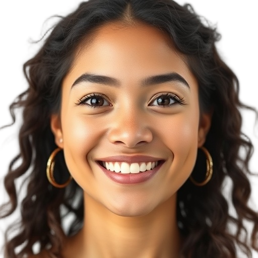 A person smiling to the camera with a white background looking like