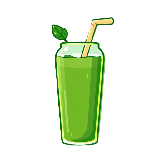 Groene smoothie in een eco-vriendelijke fles.