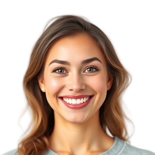 A person smiling to the camera with a white background looking like