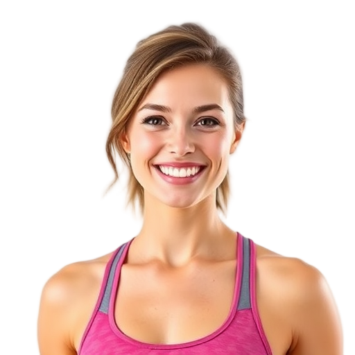 Een lachende persoon met een witte achtergrond.