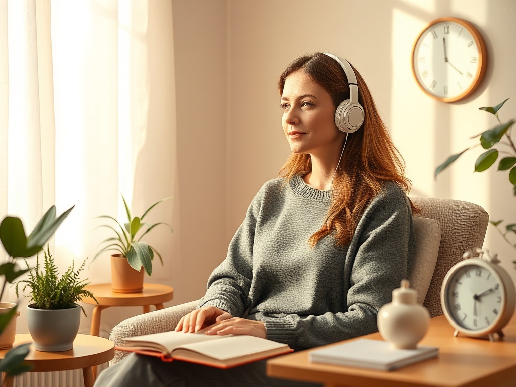 "A serene, cozy scene