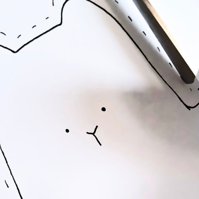 beertje, naaipatroon, uitknippen