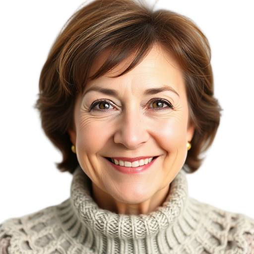 Een glimlachende persoon met een neutrale achtergrond.