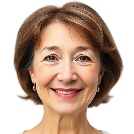 Een glimlachend persoon met een witte achtergrond.