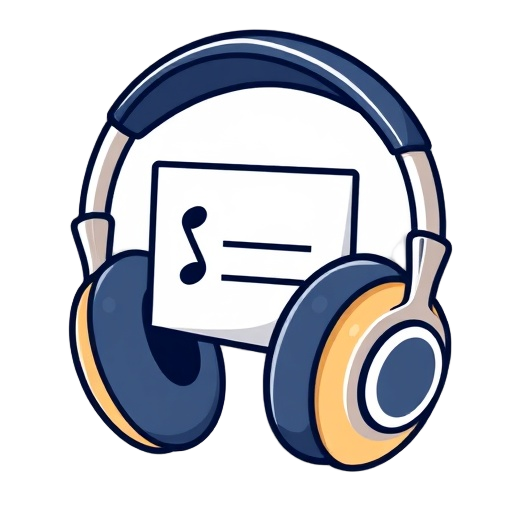 "music note" "quiz card" "headphones"