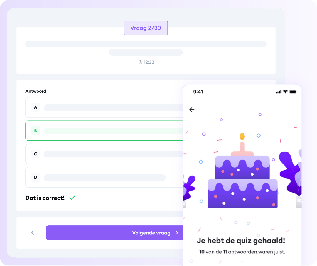 Toetsing & certificaten in Huddle