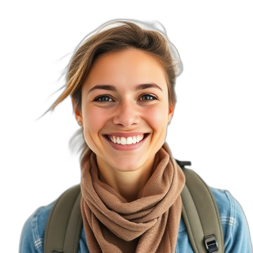 Een glimlachende persoon met een witte achtergrond.