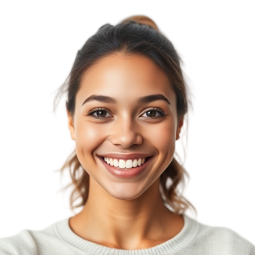 A person smiling to the camera with a white background looking like