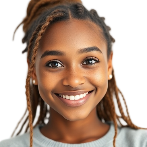 A person smiling to the camera with a white background looking like