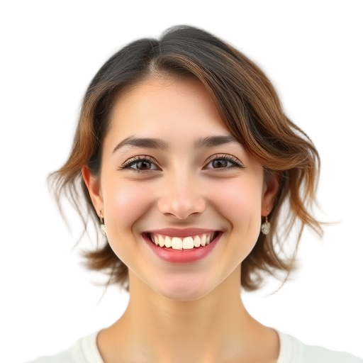 A person smiling to the camera with a white background looking like