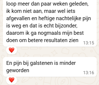 Makkelijker bewegen, minder pijn benen en minder pijn galstenen