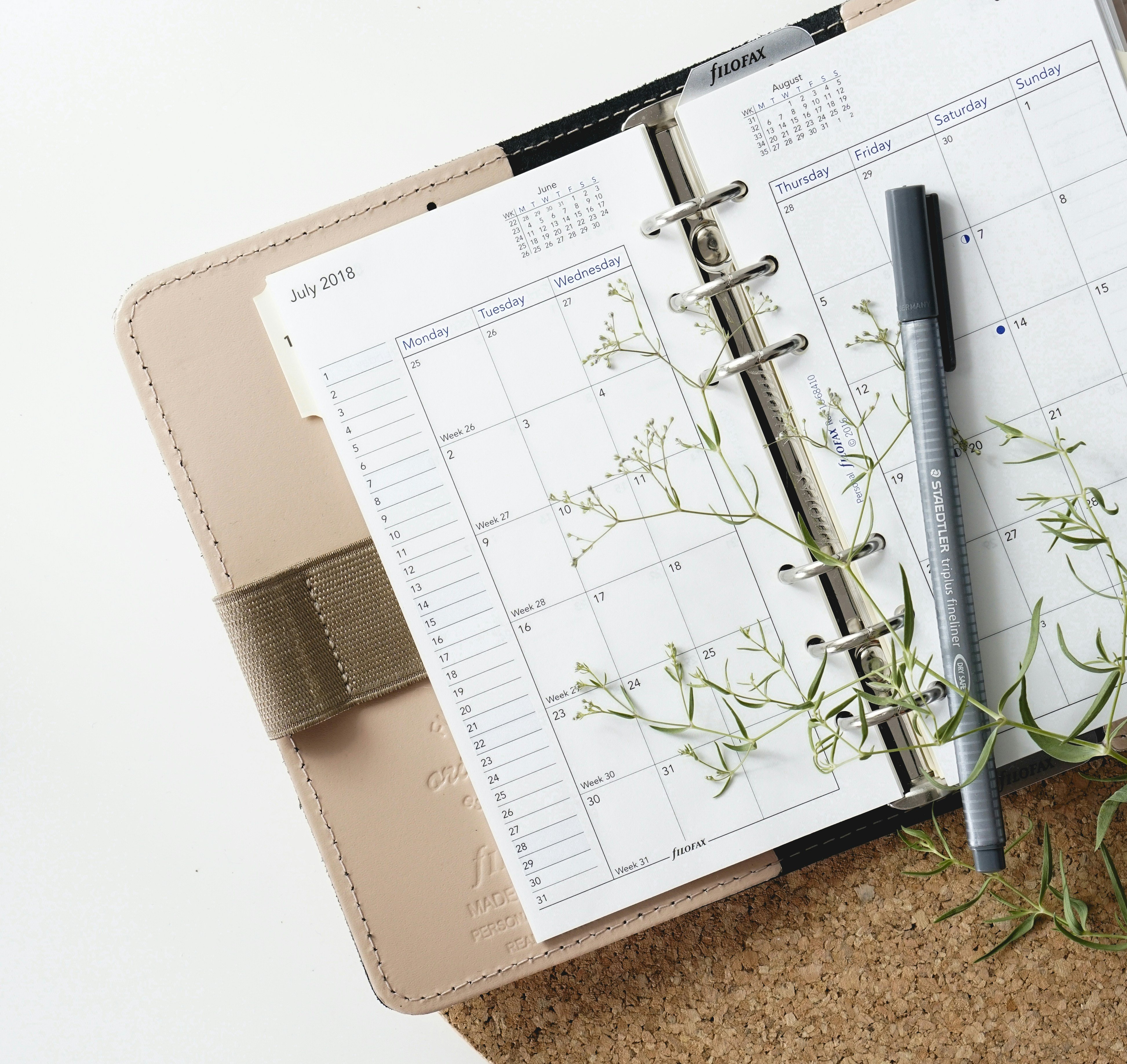 A photo of my Filofax Original Nude in personal size for my Instagram page. Planning, in order to be productive, is very important to me and I find that it would be important for most professionals to use a similar system in order to free up headspace, to