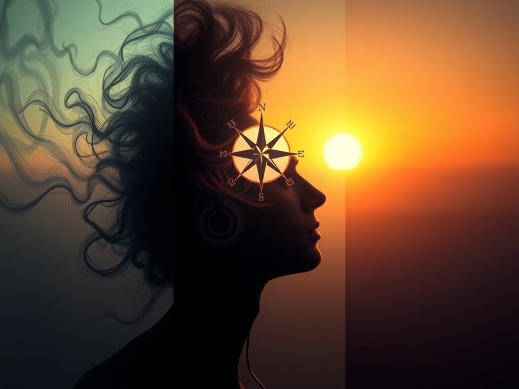 "Surreal split-scene journey