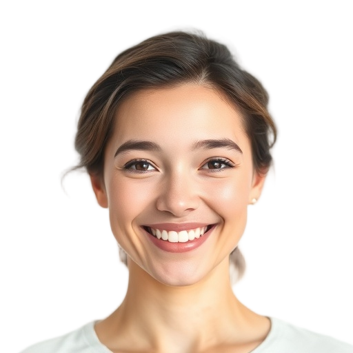 A person smiling to the camera with a white background looking like