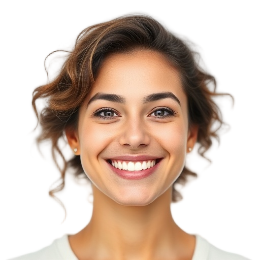 A person smiling to the camera with a white background looking like