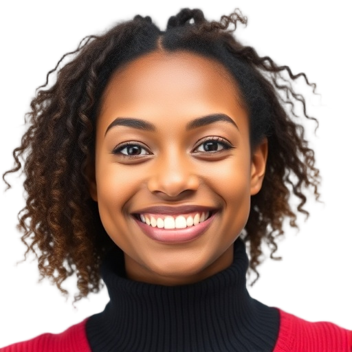 A person smiling to the camera with a white background looking like