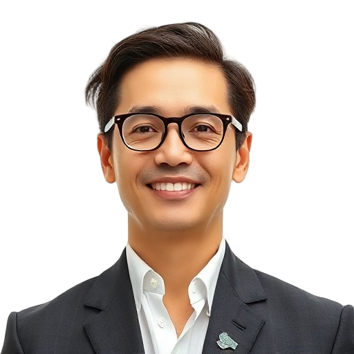 A person smiling to the camera with a white background looking like