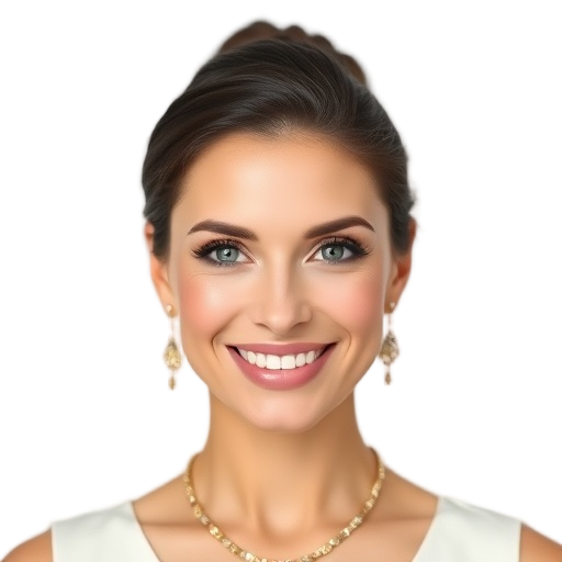A person smiling to the camera with a white background looking like