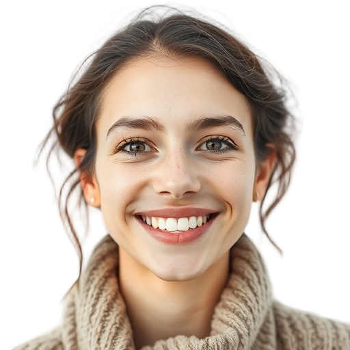 A person smiling to the camera with a white background looking like
