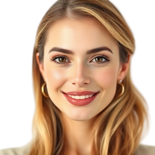 A person smiling to the camera with a white background looking like