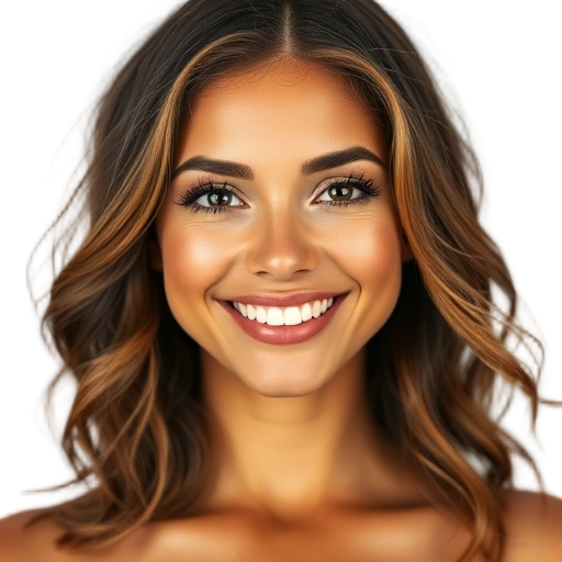 A person smiling to the camera with a white background looking like
