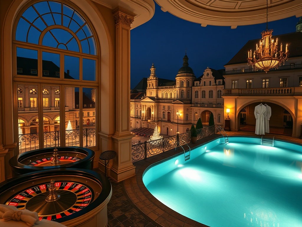 "luxury Polish casino hotel hero scene