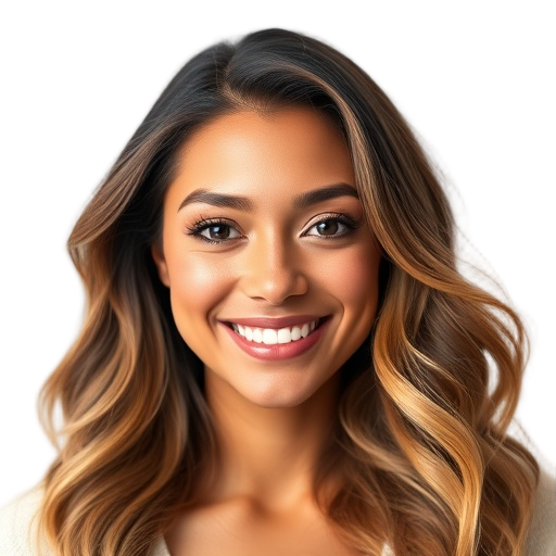 A person smiling to the camera with a white background looking like