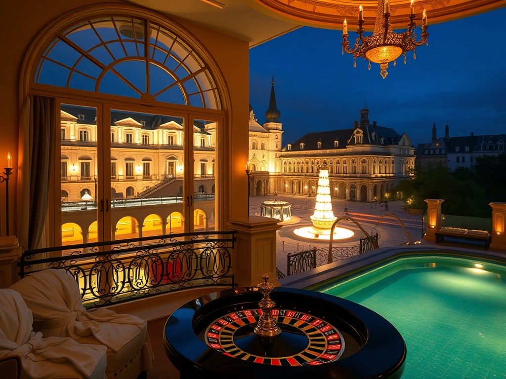 "luxury Polish casino hotel hero scene