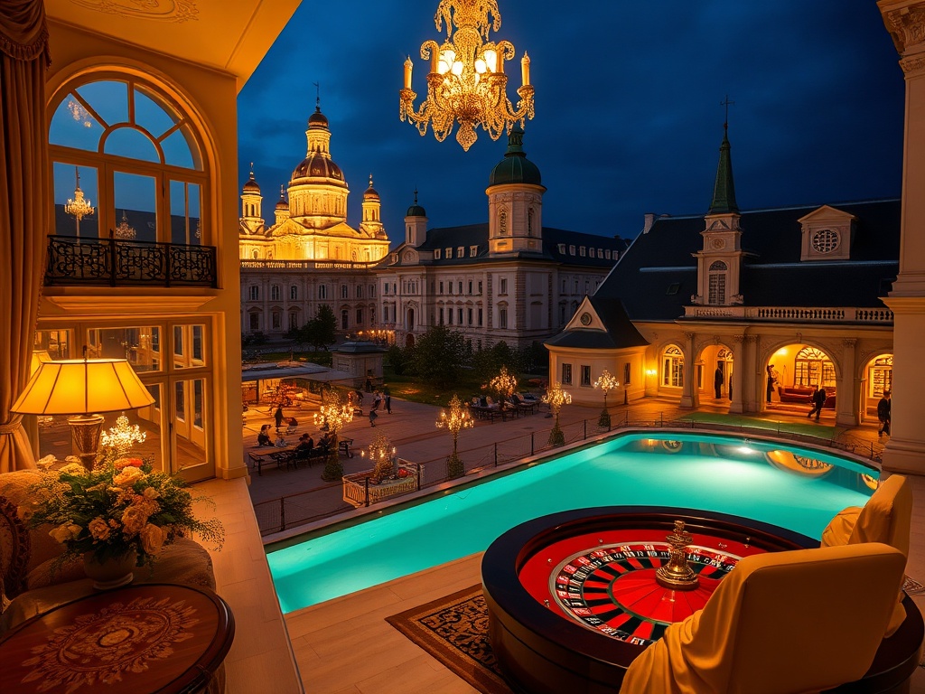 "luxury Polish casino hotel hero scene