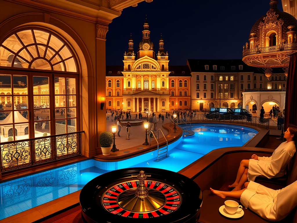 "luxury Polish casino hotel hero scene
