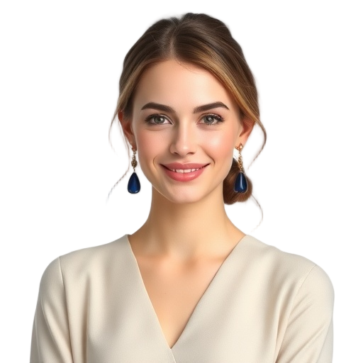 A person smiling to the camera with a white background looking like