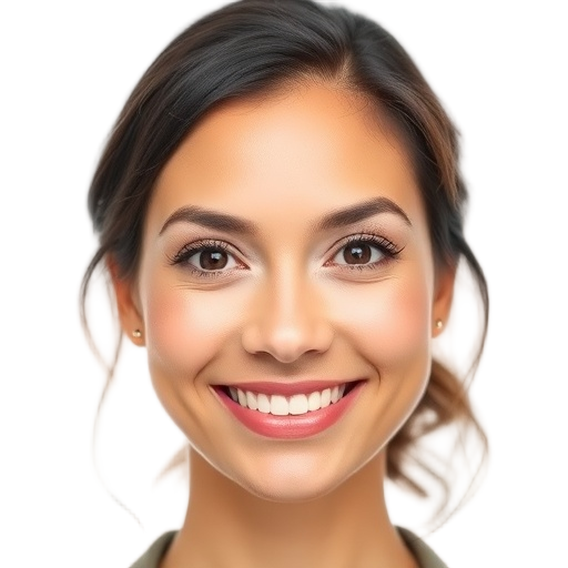A person smiling to the camera with a white background looking like