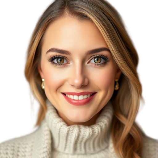 A person smiling to the camera with a white background looking like