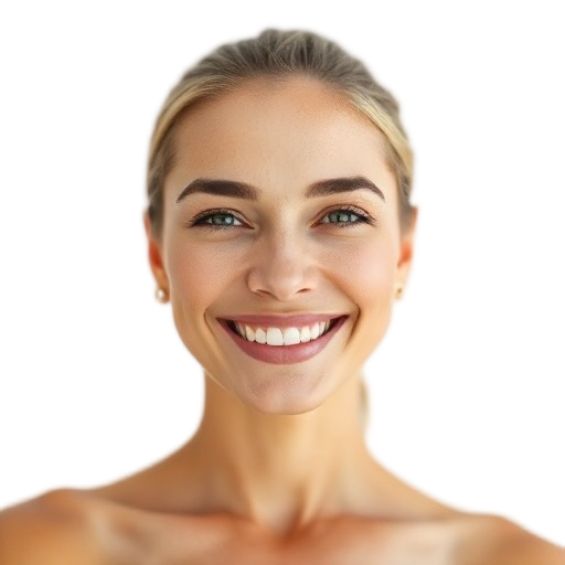 A person smiling to the camera with a white background looking like