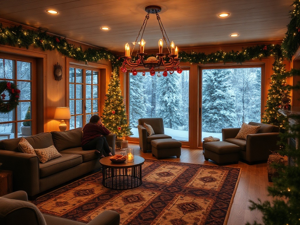 "Cozy winter wellness retreat interior" "soft holiday lights" "calm guests exercising" "healthy plated meals" "steam spa glow" "uplifting atmosphere"