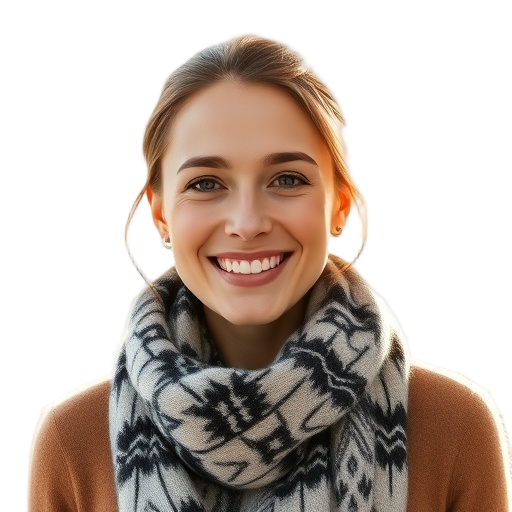 A person smiling to the camera with a white background looking like