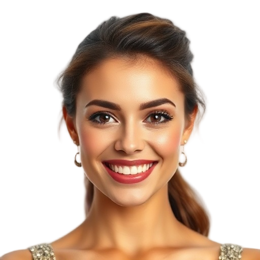 A person smiling to the camera with a white background looking like
