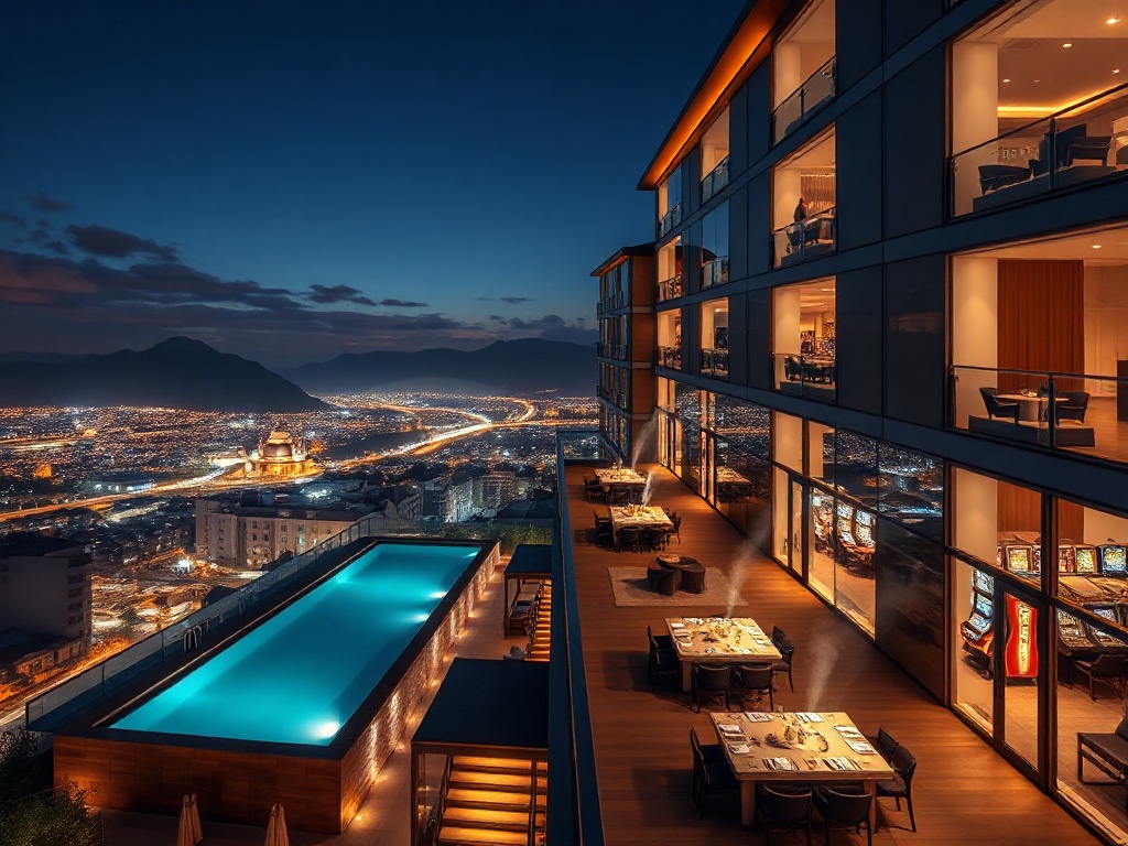 "Split-view modern casino hotel