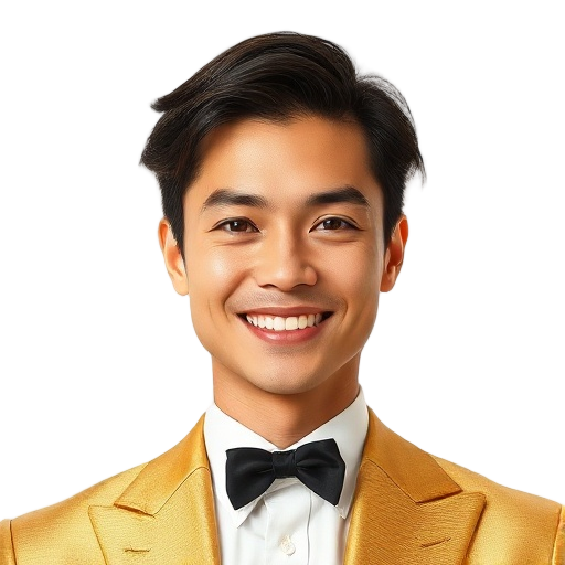 A person smiling to the camera with a white background looking like