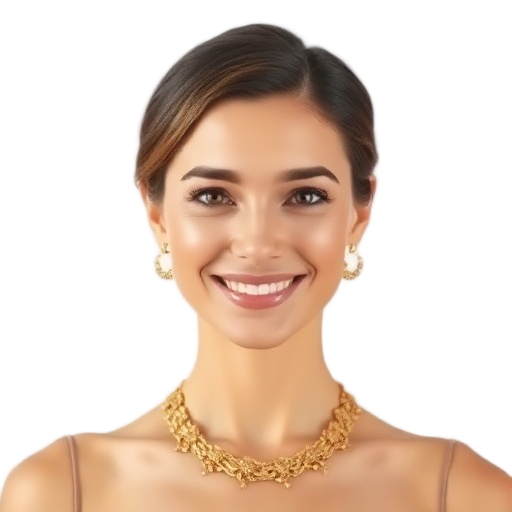 A person smiling to the camera with a white background looking like
