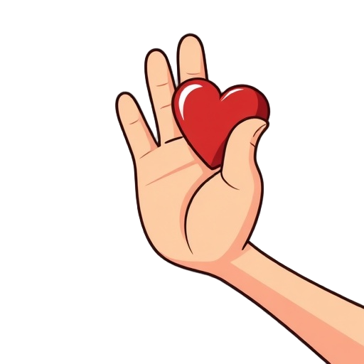Carefully describe an image in great detail that needs to be generate, use quotes to split visual things, "hand" "heart" "checklist"