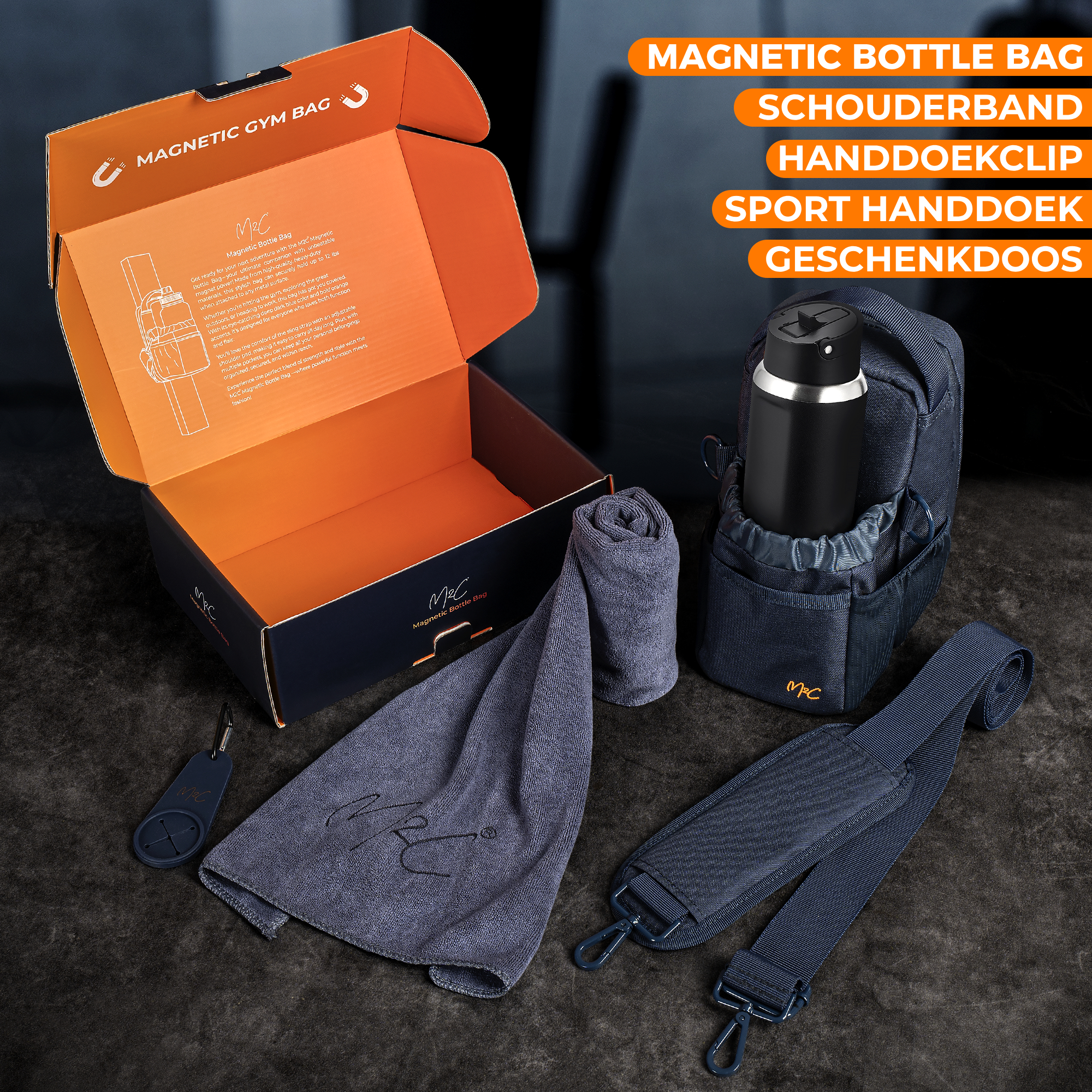 M2C Premium Magnetic Gym Bag - voor en na