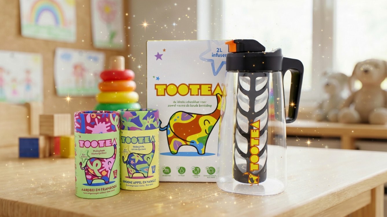 TooTea startpakket met TooTea Aardbei en Framboos & Groene Appel en Vanille