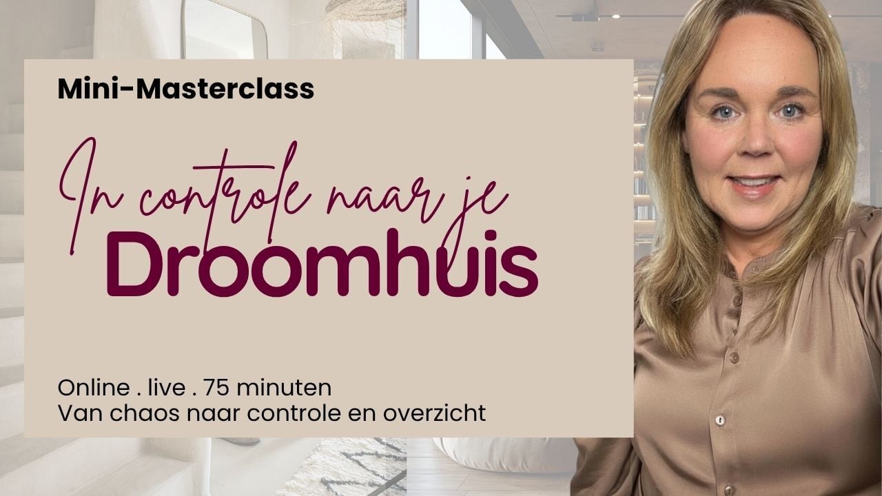 verbouwcoach Ingrid van Schooten geeft gratis mini masterclass over controle bij verbouwing