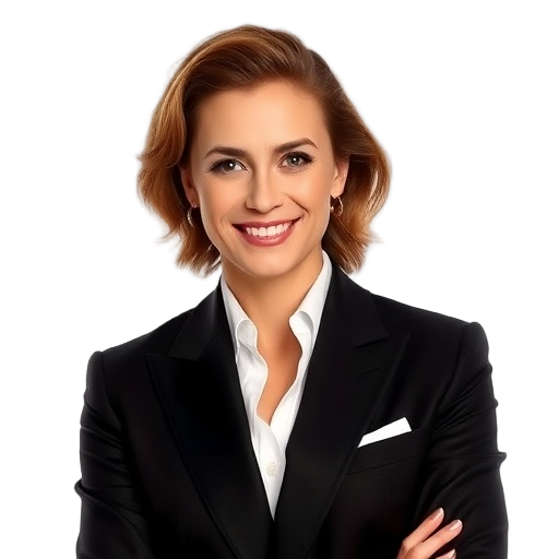 A person smiling to the camera with a white background looking like