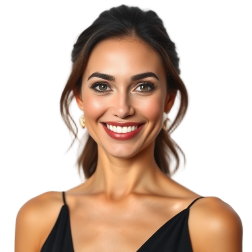 A person smiling to the camera with a white background looking like
